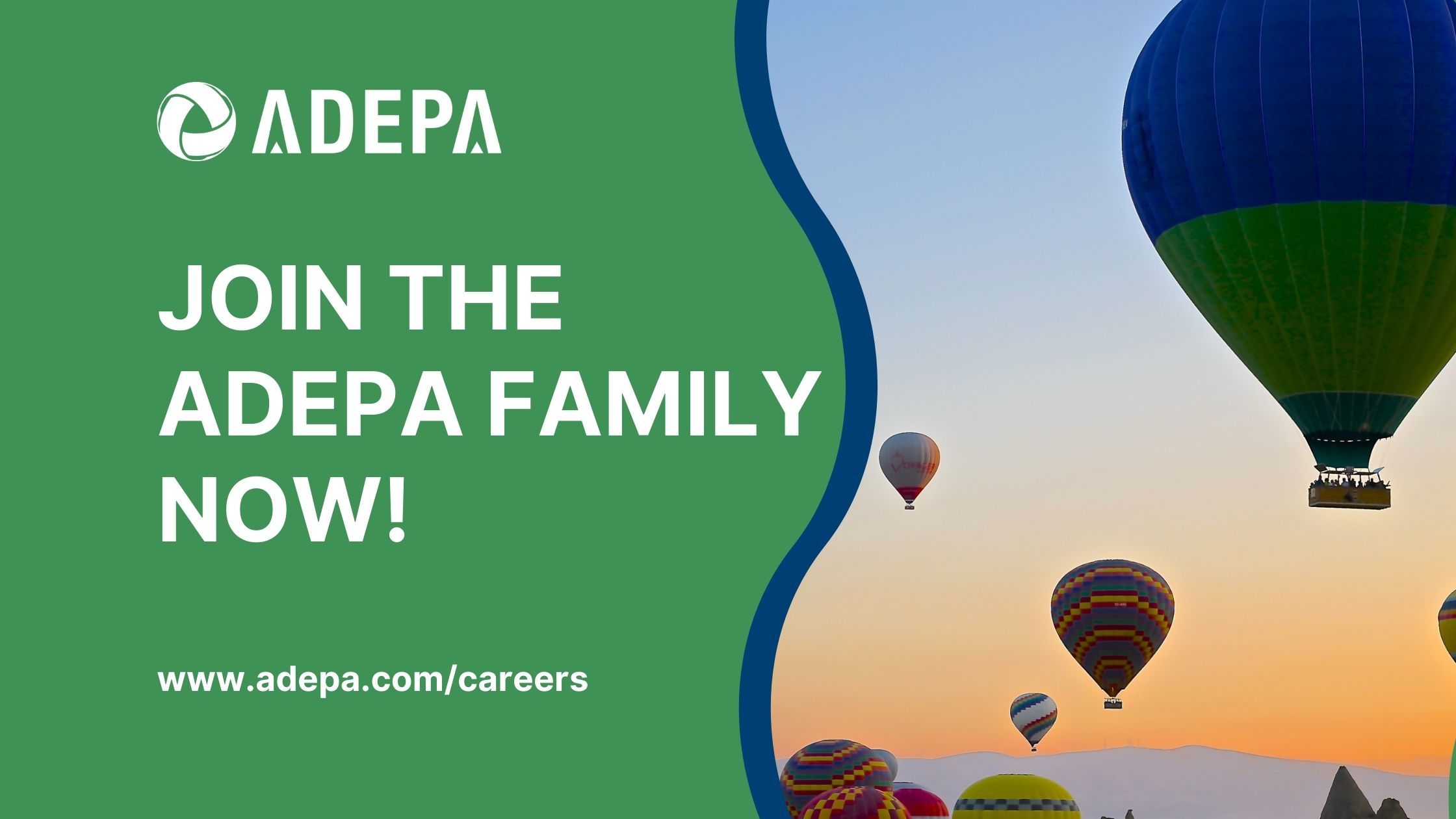 Join the Adepa Family now. Go to www.adepa.com/careers to see all open positions